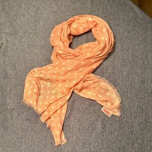 Kate Spade pink polka dot scarf